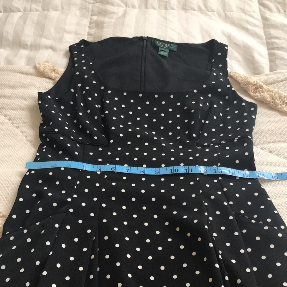 Lauren Ralph Lauren Aline black polka dot Dress 8 - Picture 10 of 10